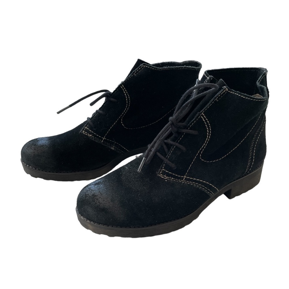 Naturalizer No 5 Comfort Size 6.5W Suede Leather small heeled boots - Picture 1 of 6